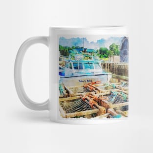 Lobster Traps and Boat Montague PEI 3 Mug